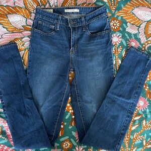 Levi’s premium denim 721 high rise jeans size 27 tall long